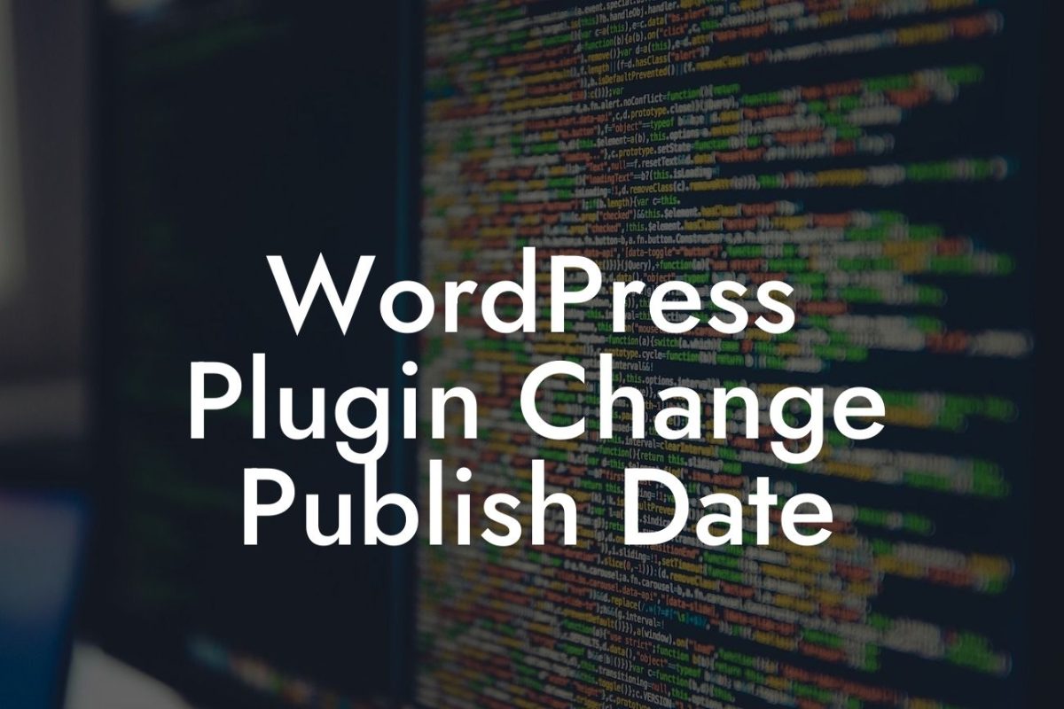 WordPress Plugin Change Publish Date