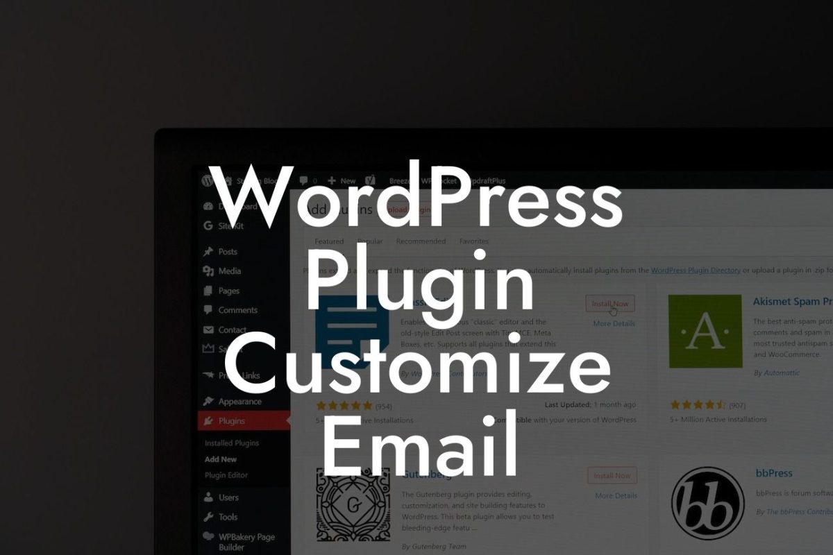 WordPress Plugin Customize Email