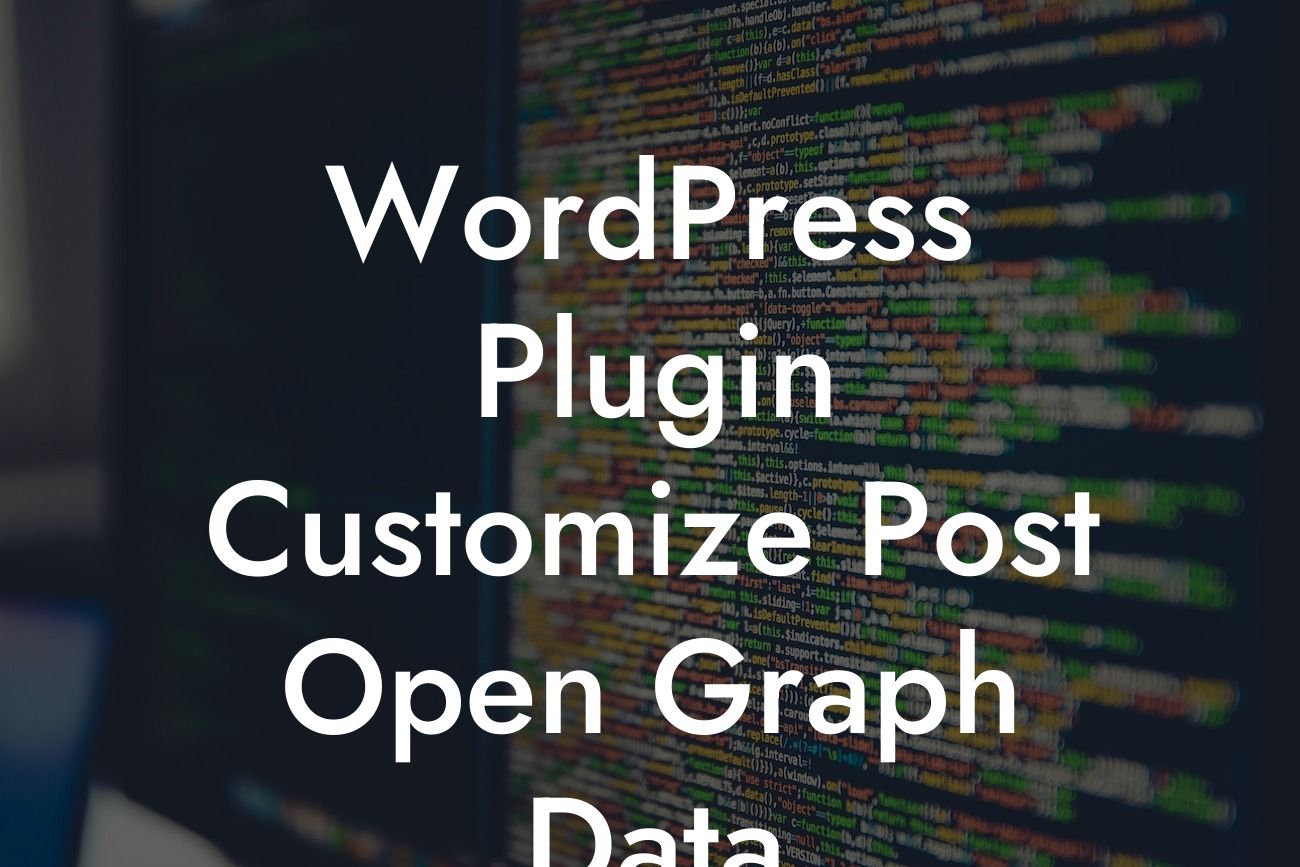 WordPress Plugin Customize Post Open Graph Data