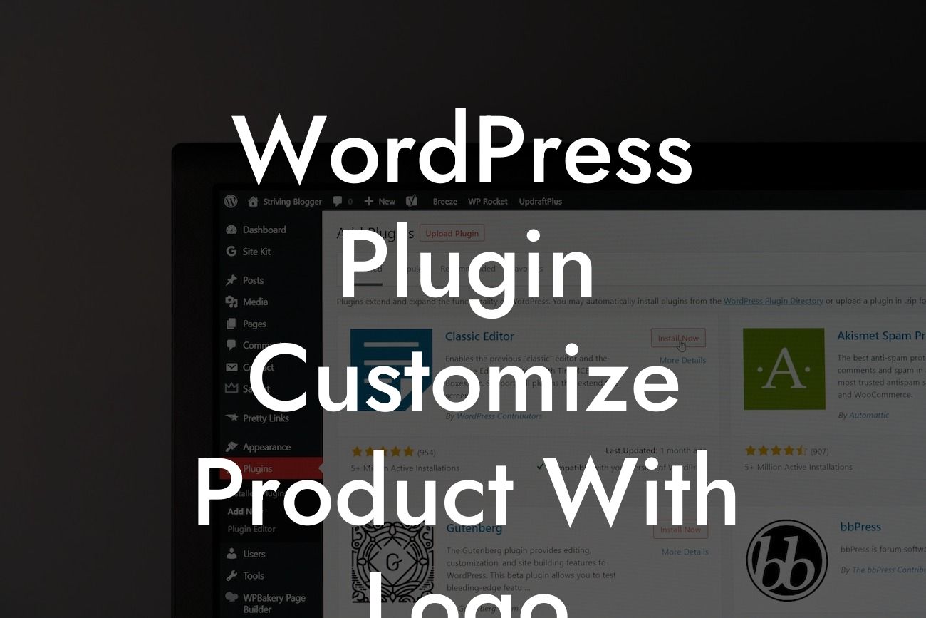 WordPress Plugin Customize Product With Logo