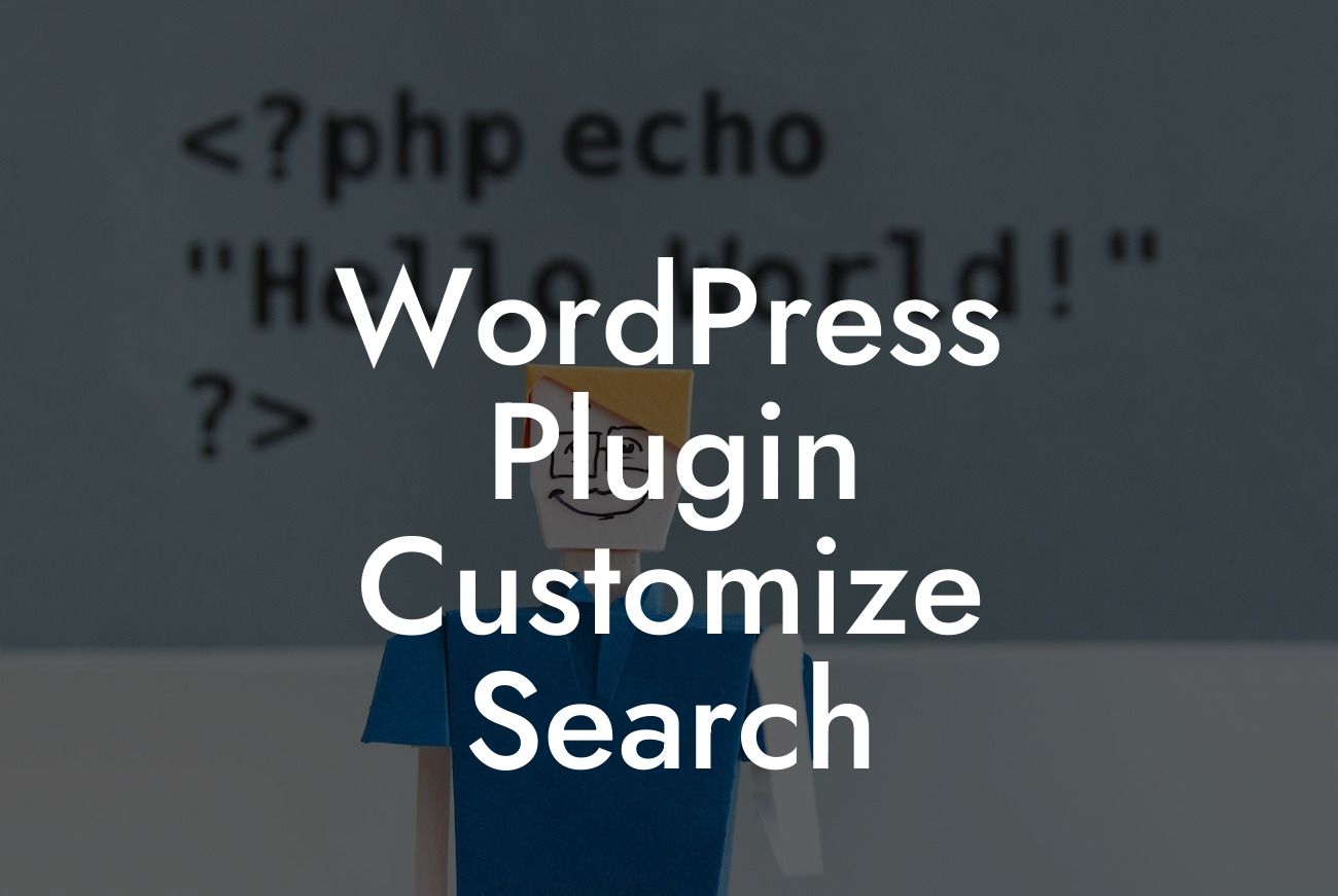 WordPress Plugin Customize Search