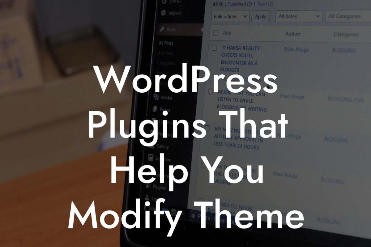 WordPress Plugins That Help You Modify Theme