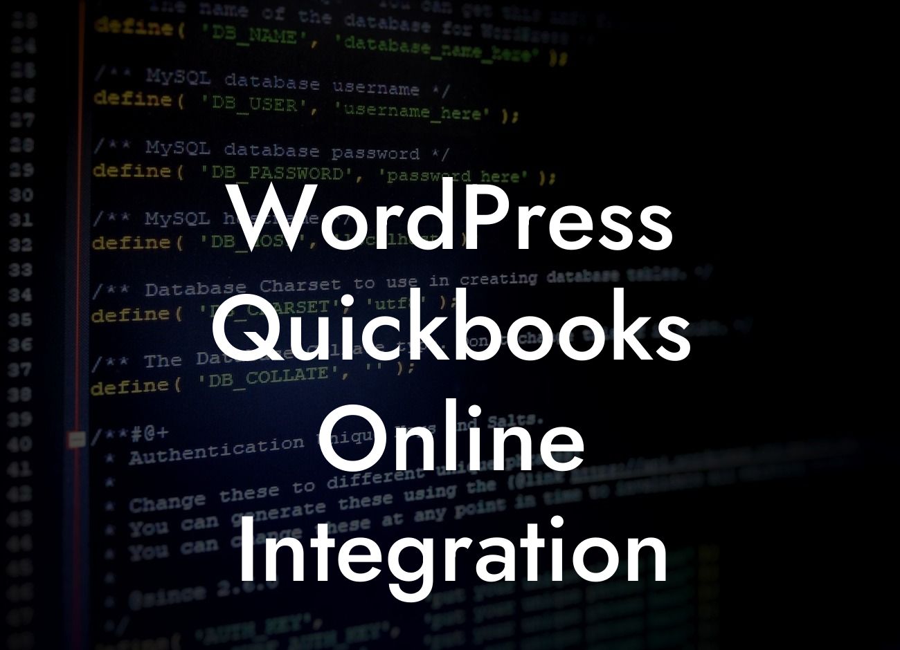 WordPress Quickbooks Online Integration