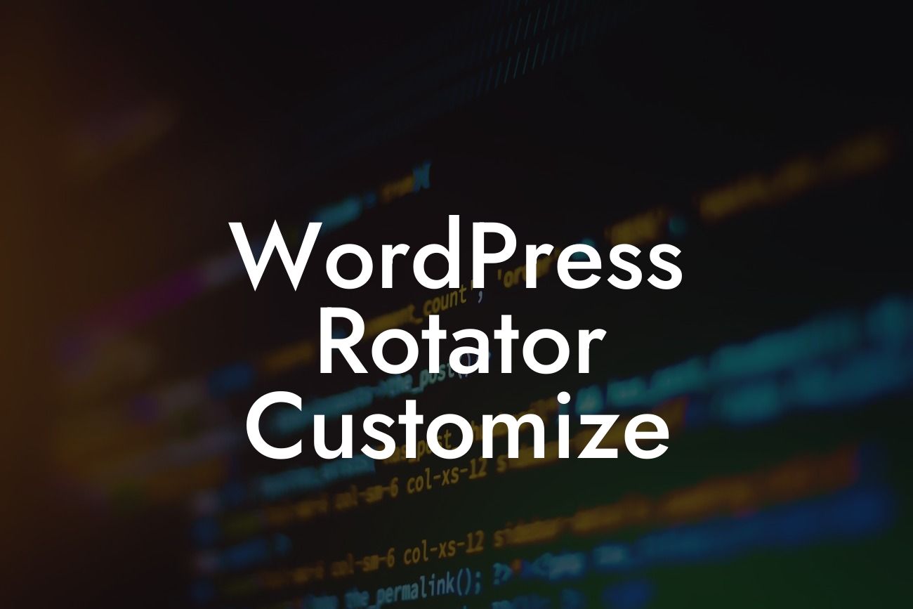 WordPress Rotator Customize