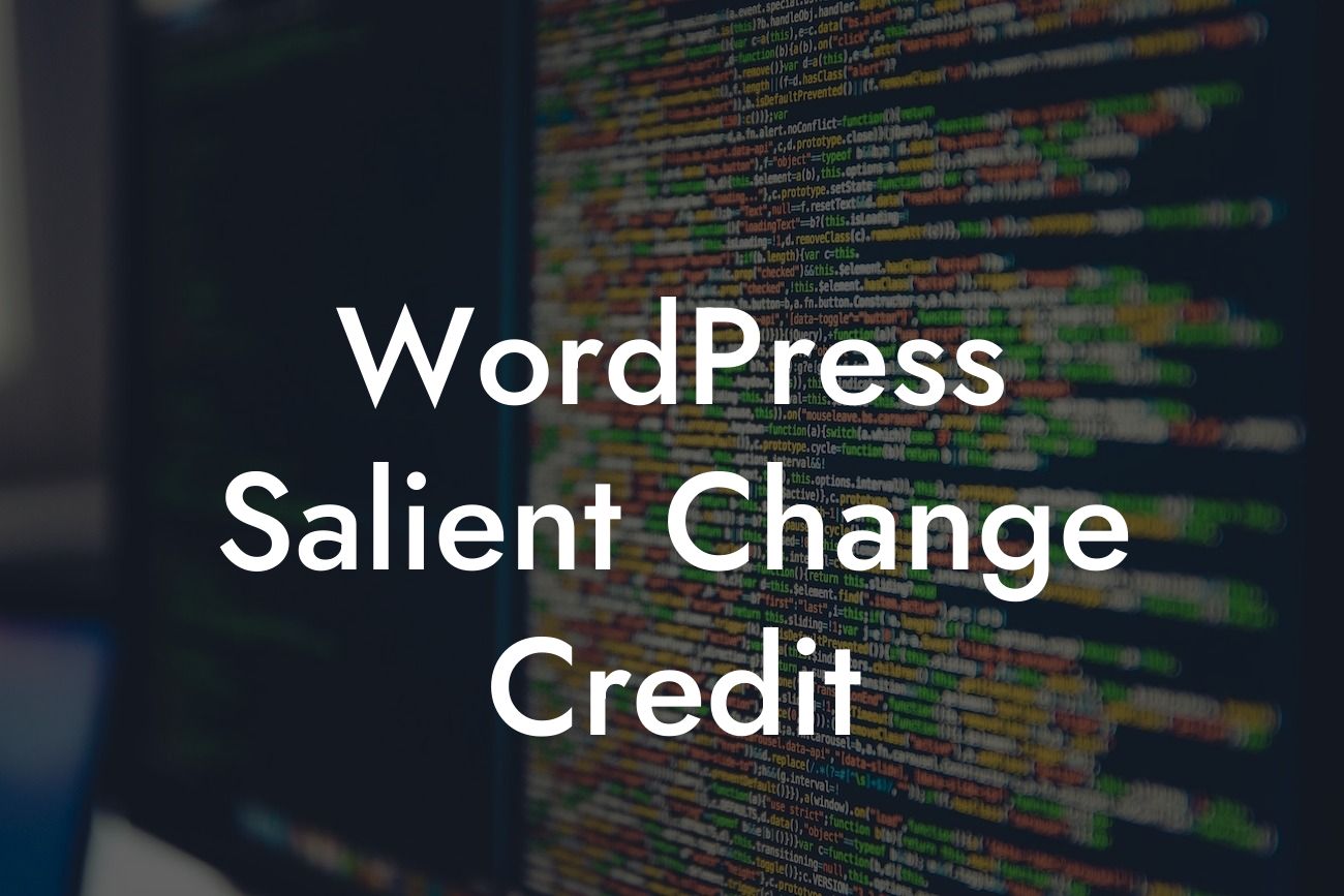 WordPress Salient Change Credit