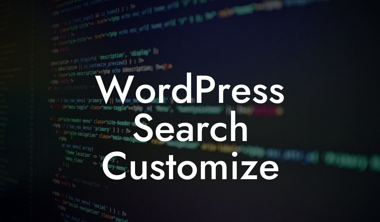 WordPress Search Customize