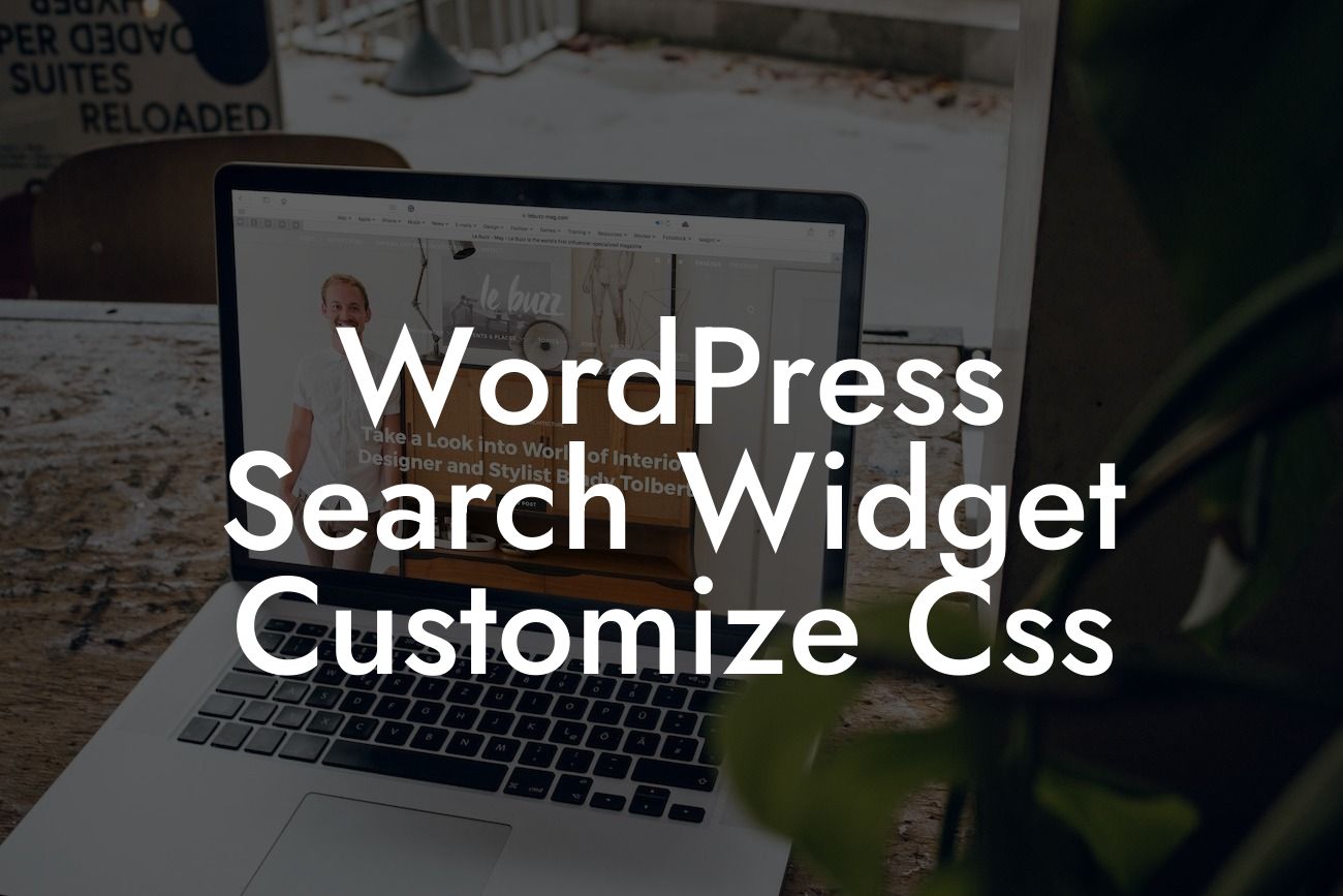 WordPress Search Widget Customize Css