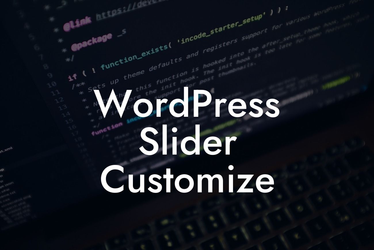 WordPress Slider Customize