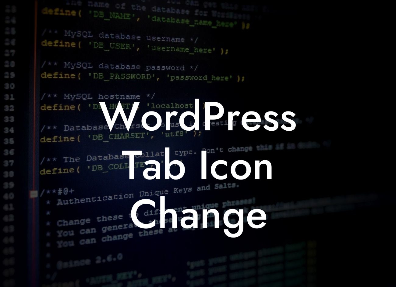 WordPress Tab Icon Change