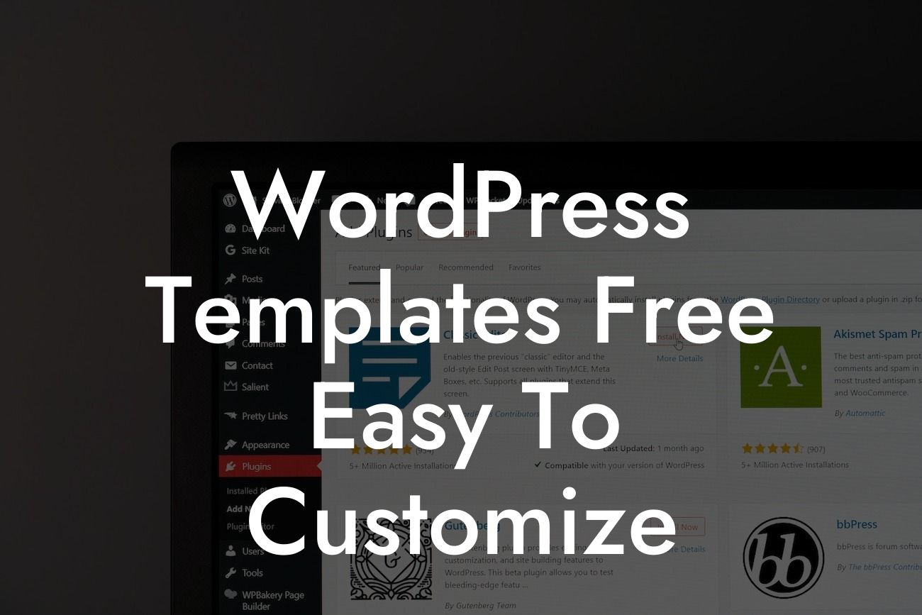 WordPress Templates Free Easy To Customize