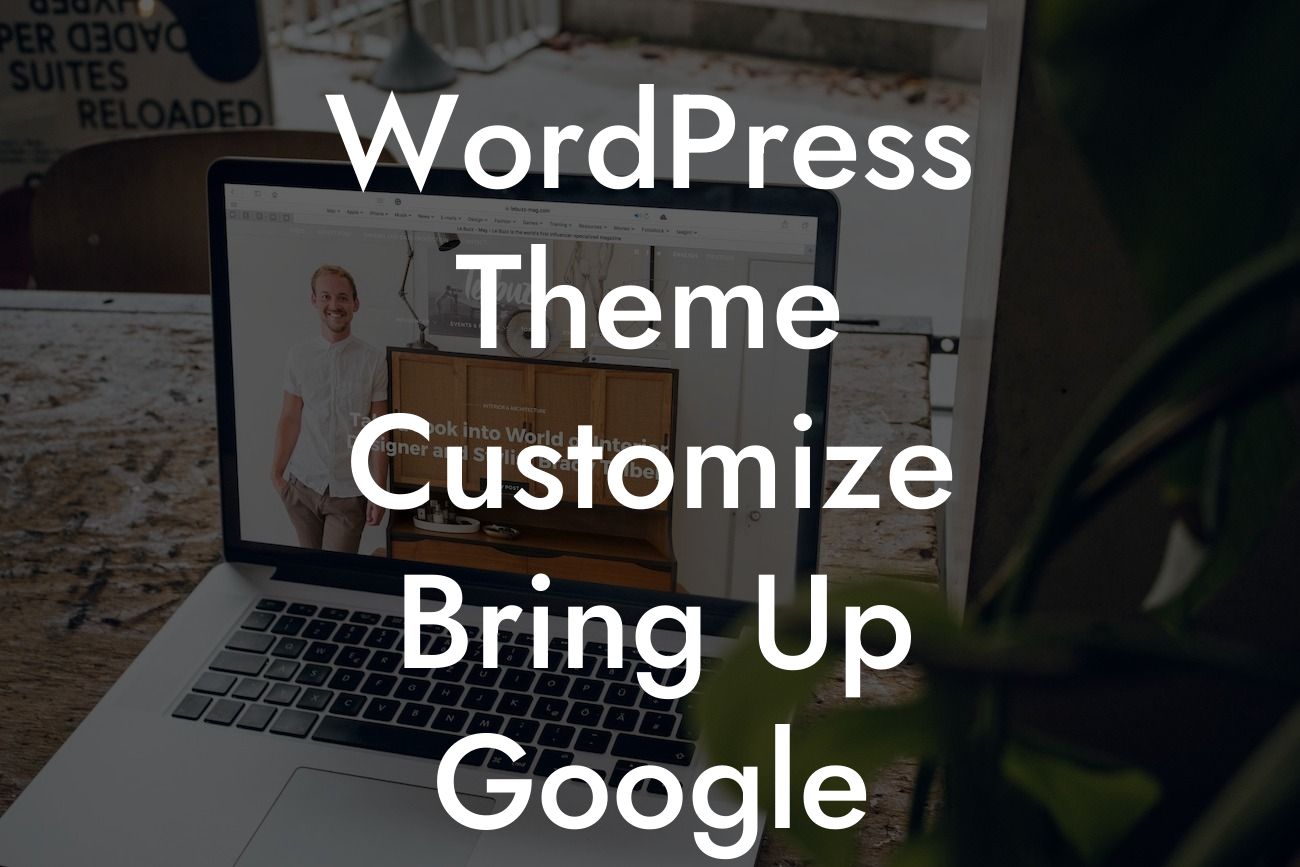 WordPress Theme Customize Bring Up Google Analytics