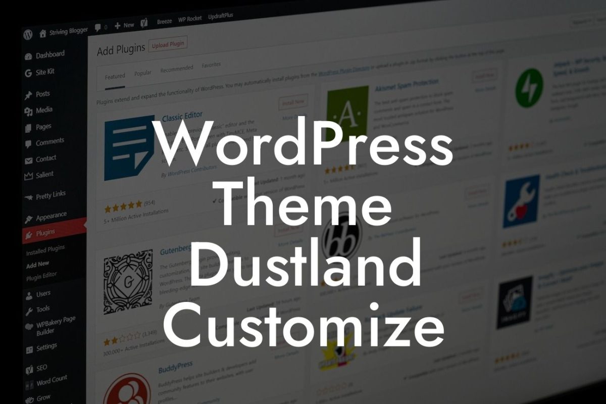 WordPress Theme Dustland Customize