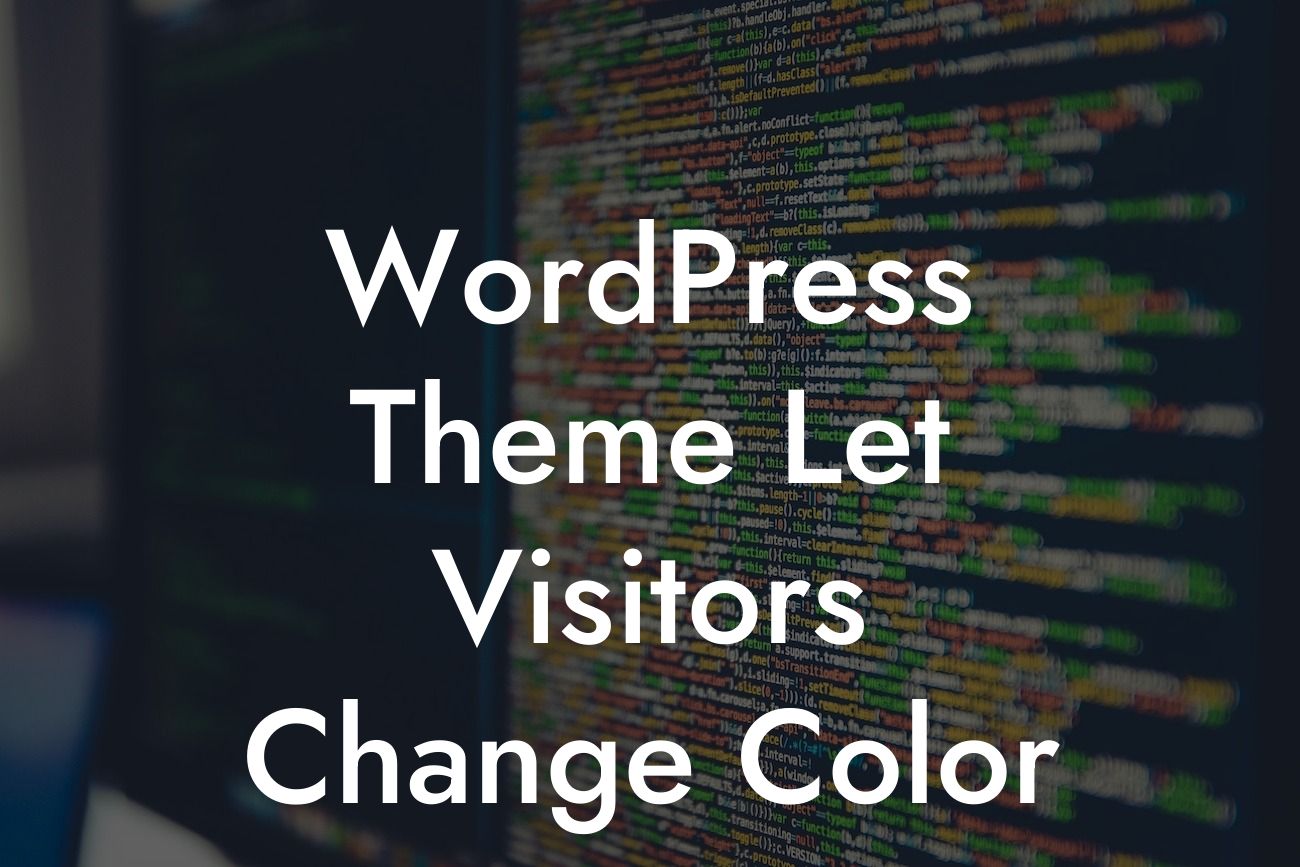 WordPress Theme Let Visitors Change Color