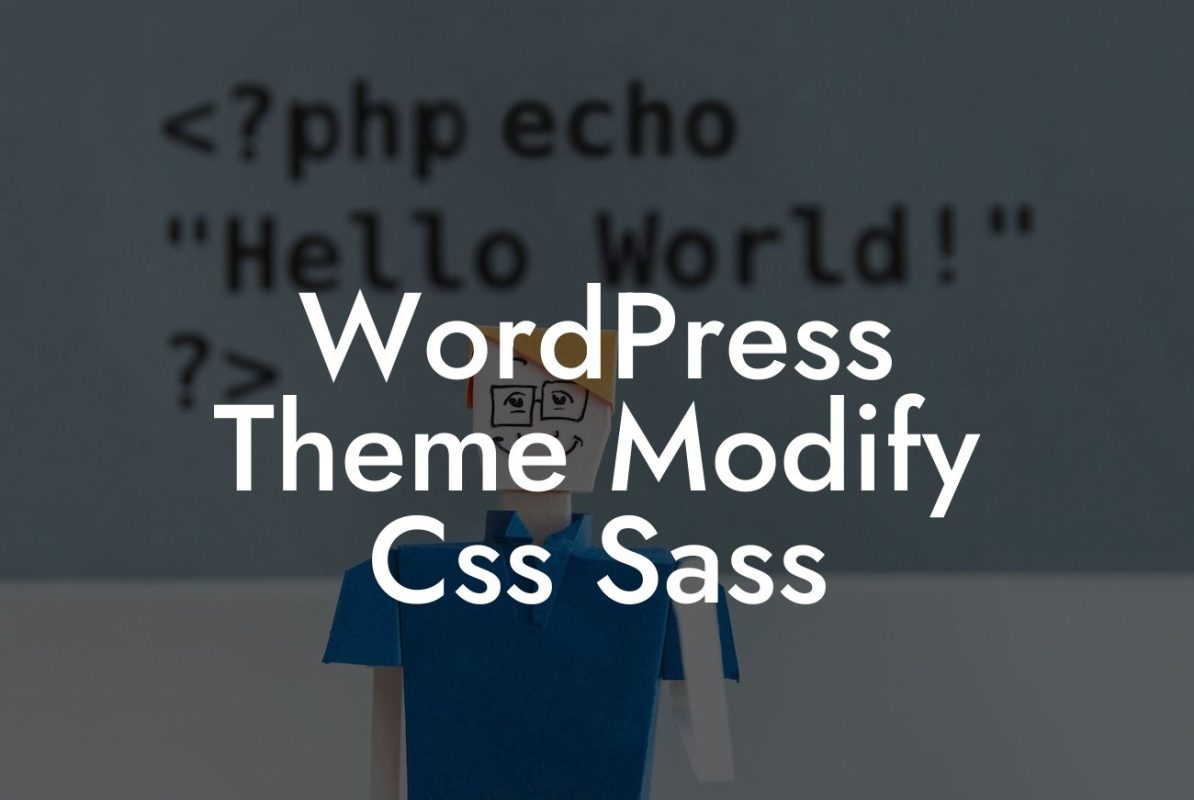 WordPress Theme Modify Css Sass