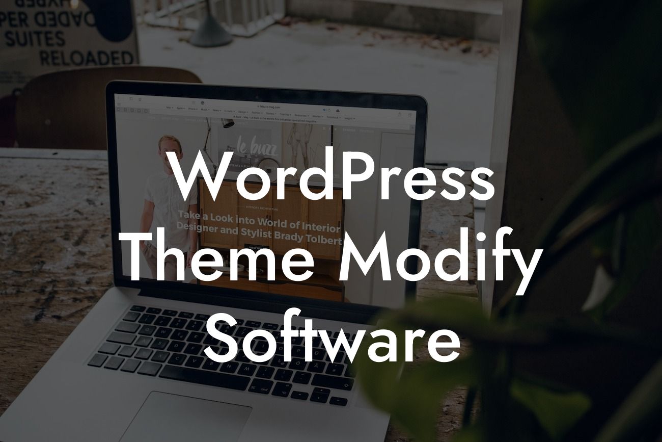 WordPress Theme Modify Software