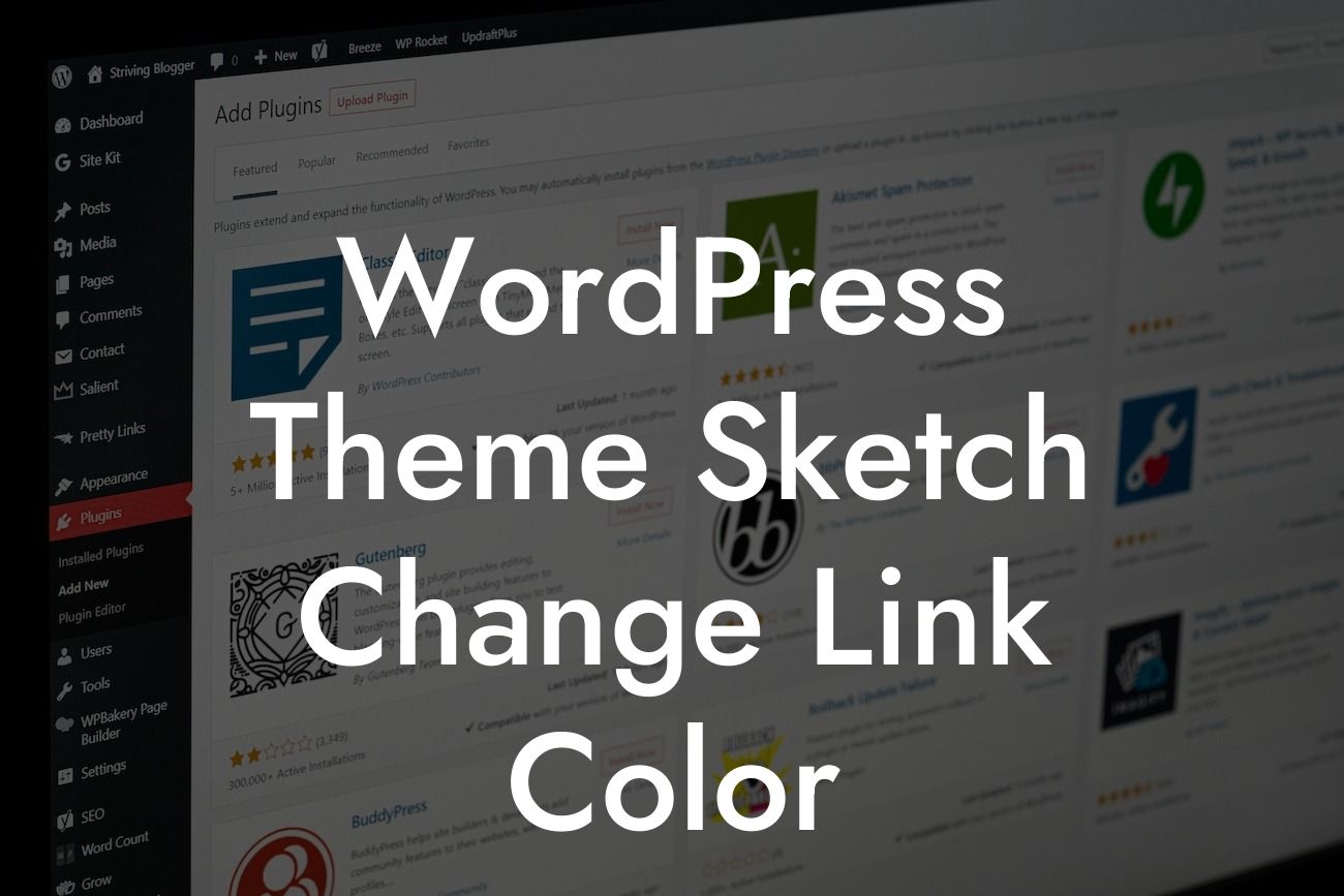 WordPress Theme Sketch Change Link Color