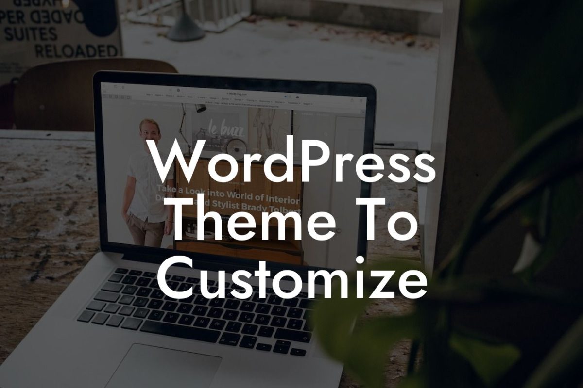 WordPress Theme To Customize