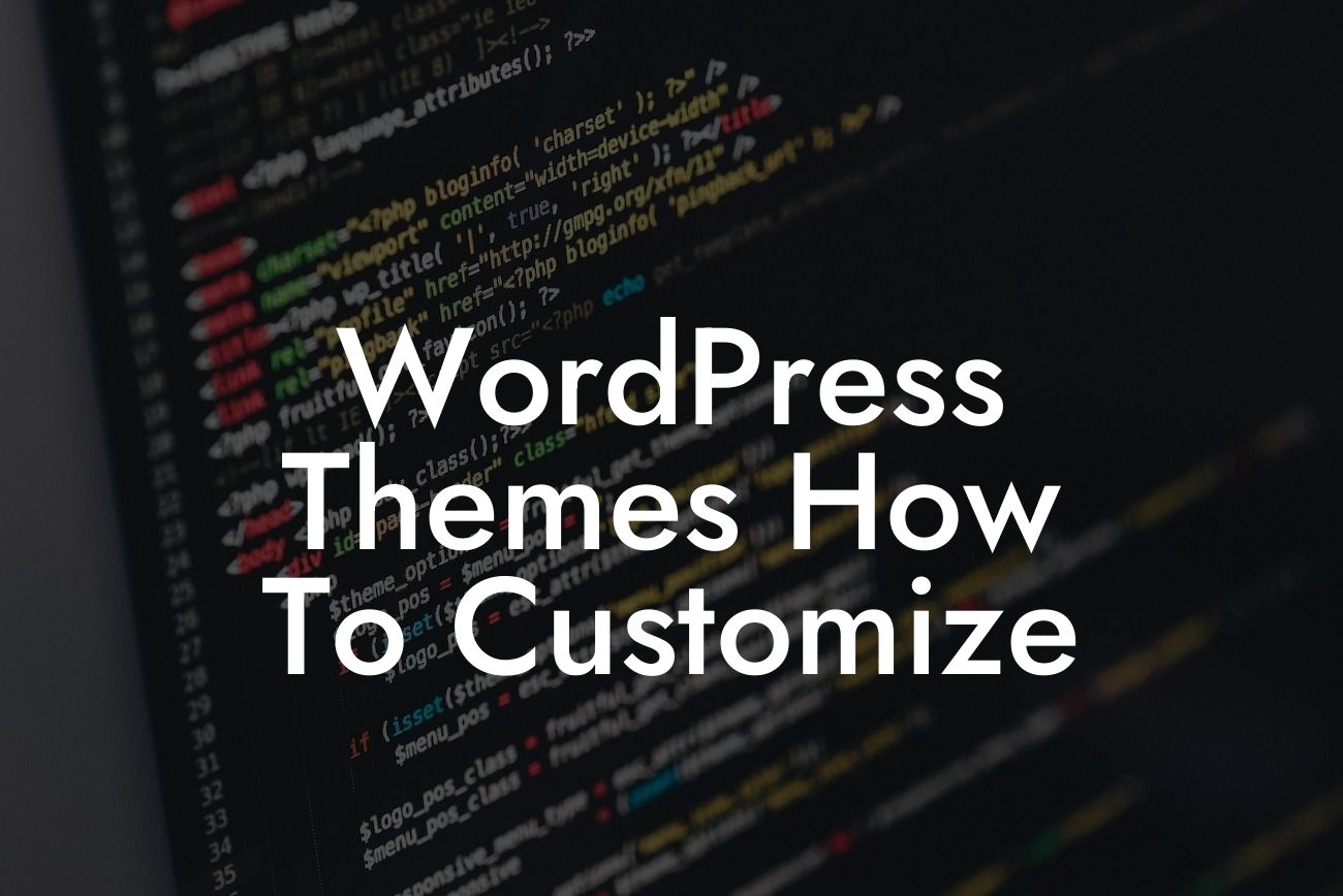 WordPress Themes How To Customize