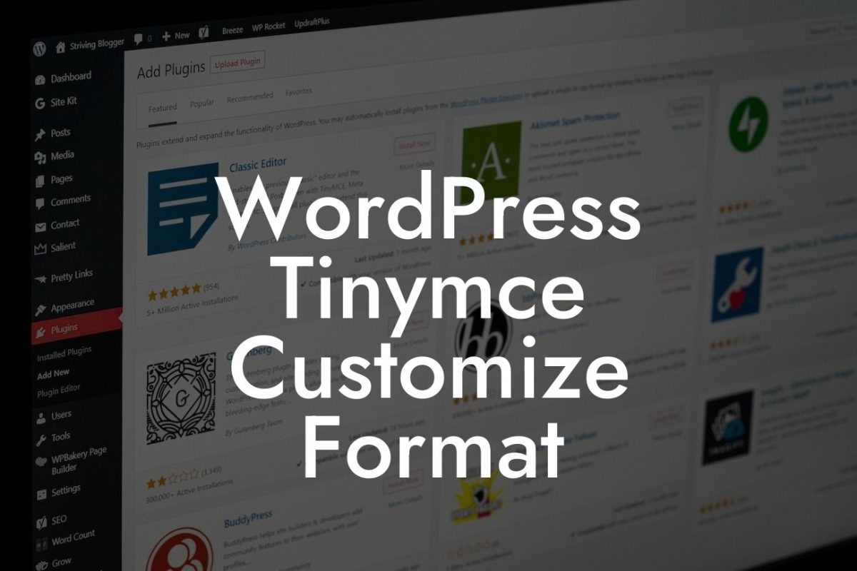 WordPress Tinymce Customize Format