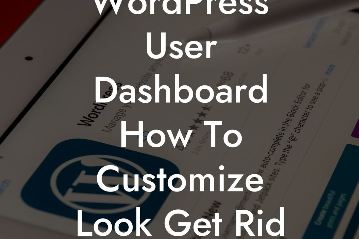 WordPress User Dashboard How To Customize Look Get Rid Of WordPress Logo