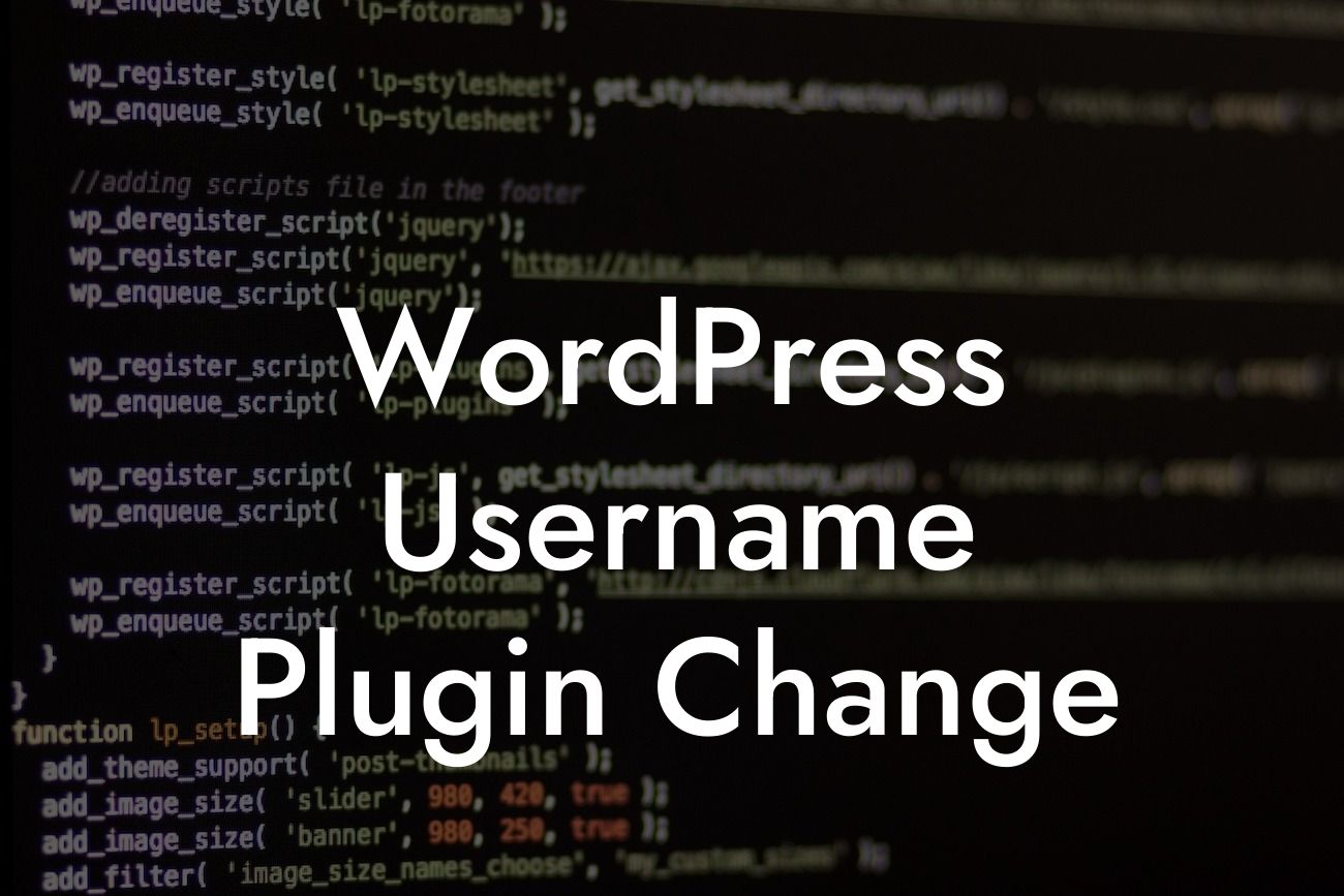 WordPress Username Plugin Change