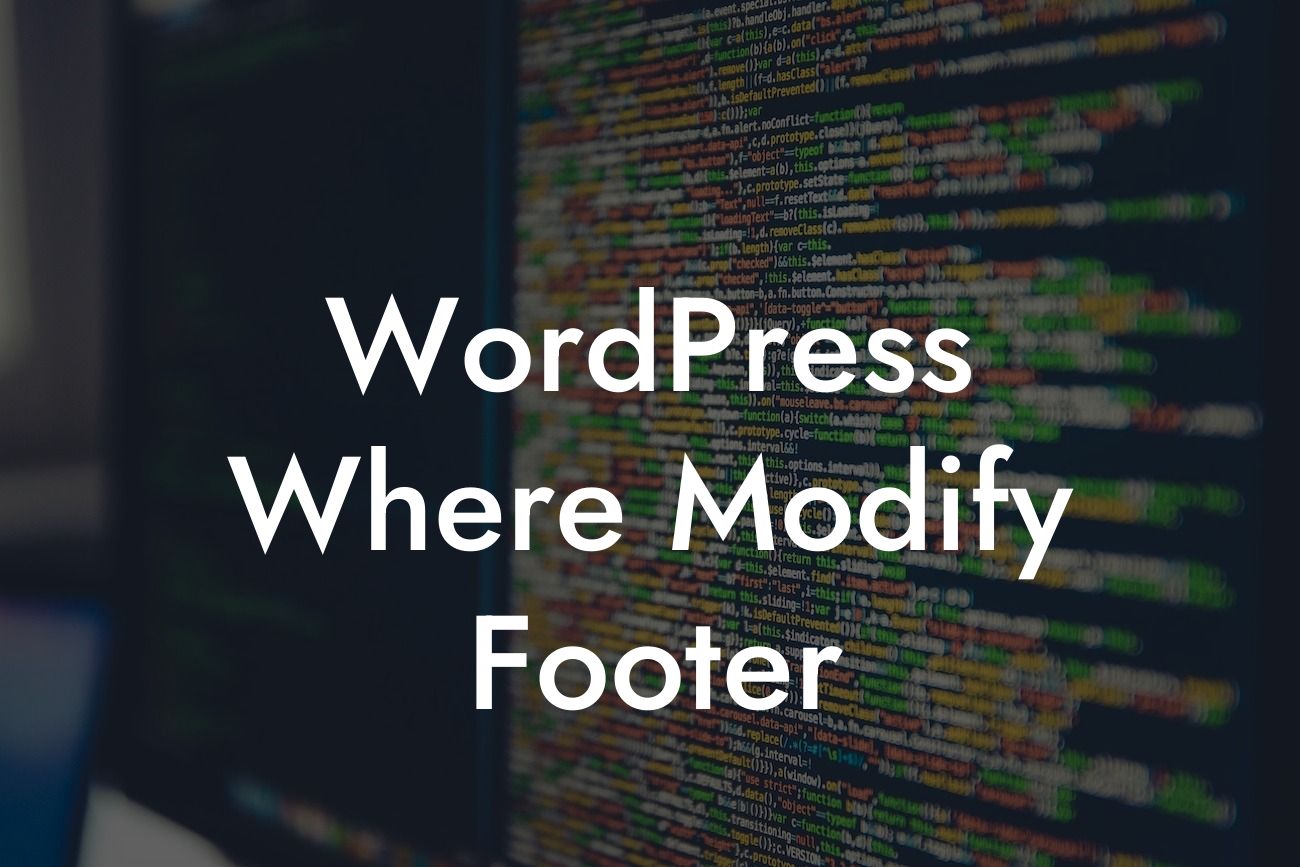 WordPress Where Modify Footer