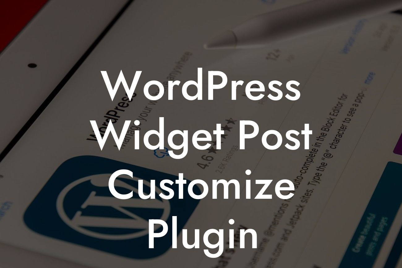 WordPress Widget Post Customize Plugin