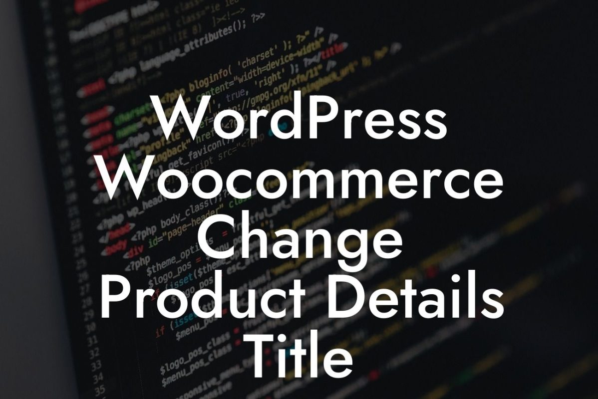 WordPress Woocommerce Change Product Details Title