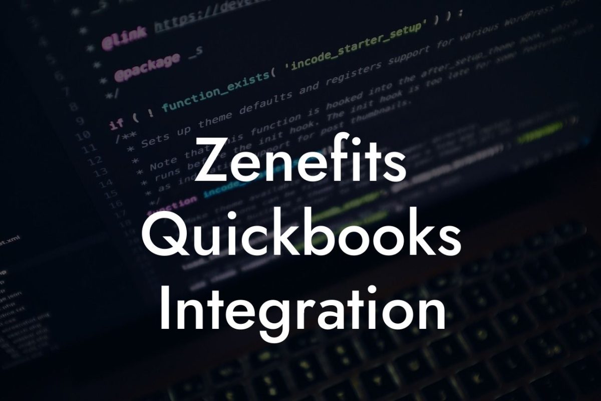 Zenefits Quickbooks Integration