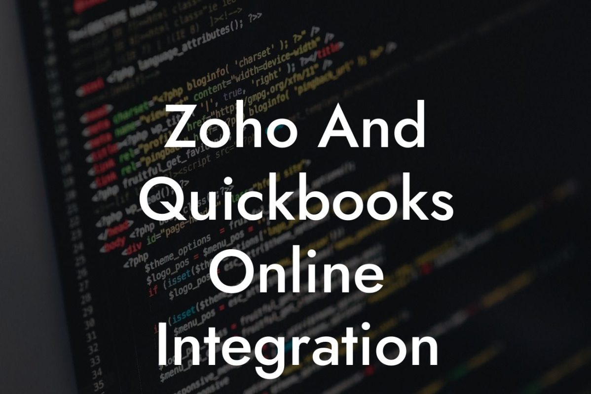 Zoho And Quickbooks Online Integration