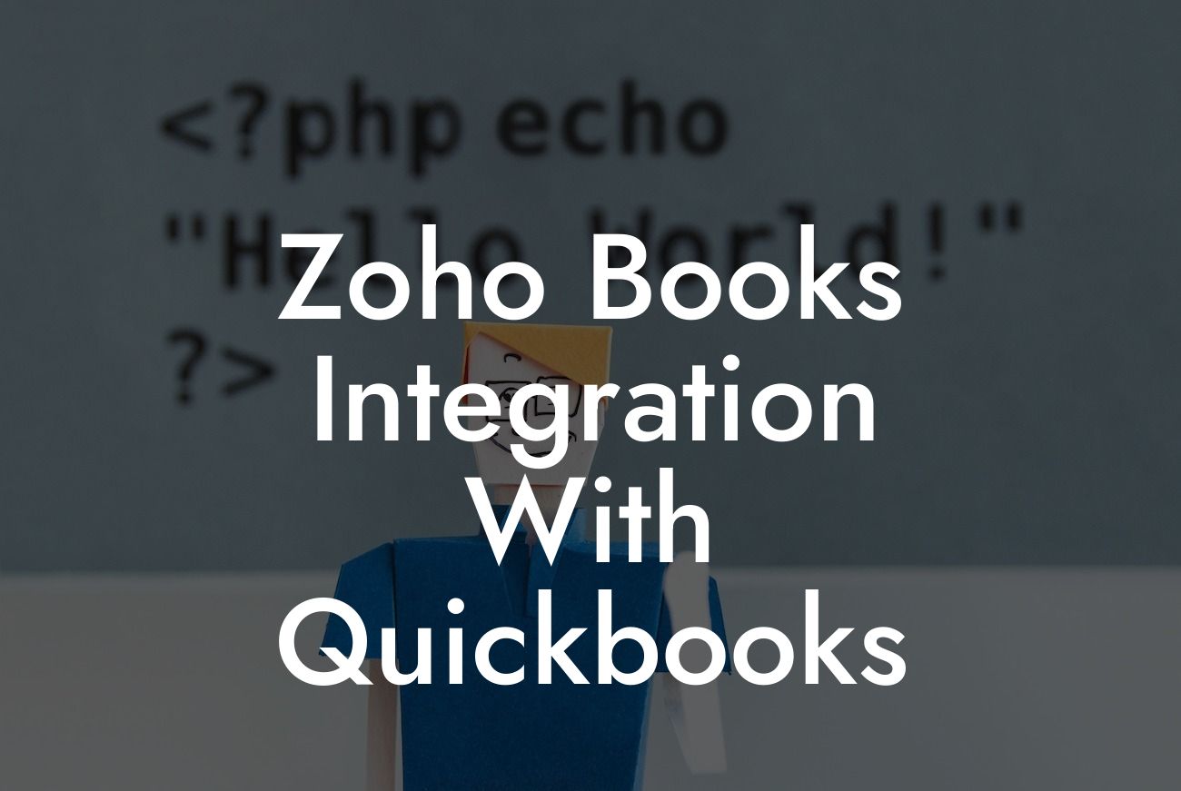 Zoho Books Integration With Quickbooks