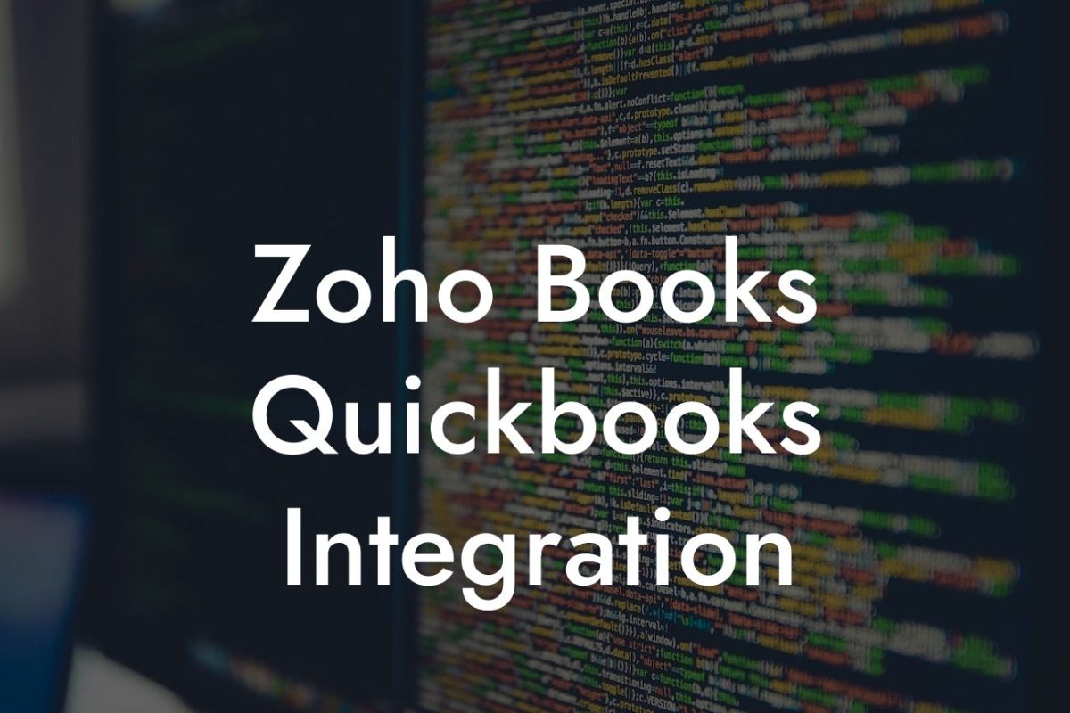 Zoho Books Quickbooks Integration