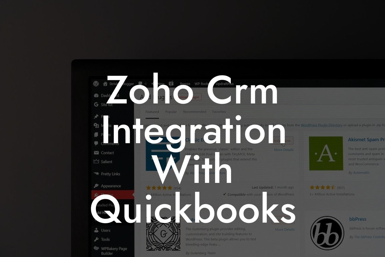 Zoho Crm Integration With Quickbooks