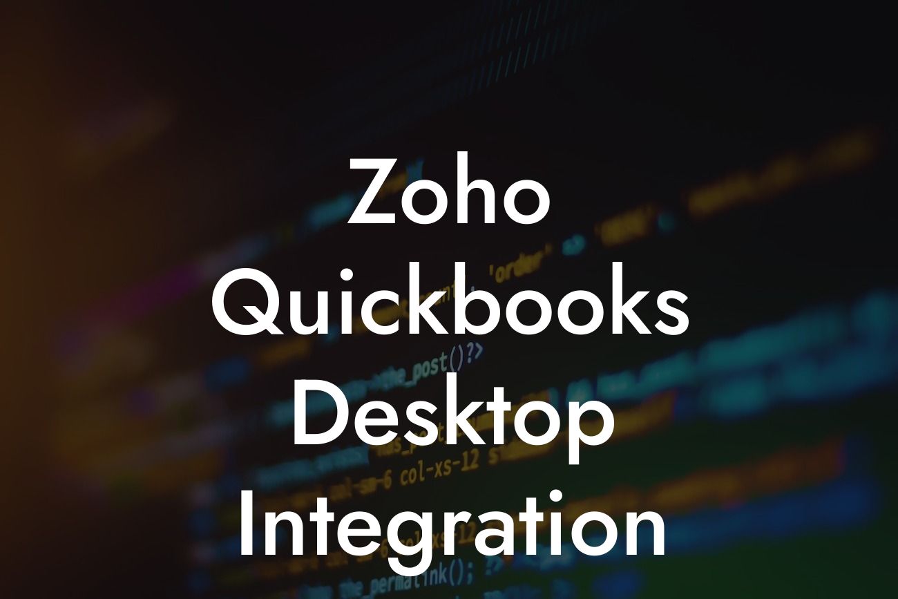 Zoho Quickbooks Desktop Integration