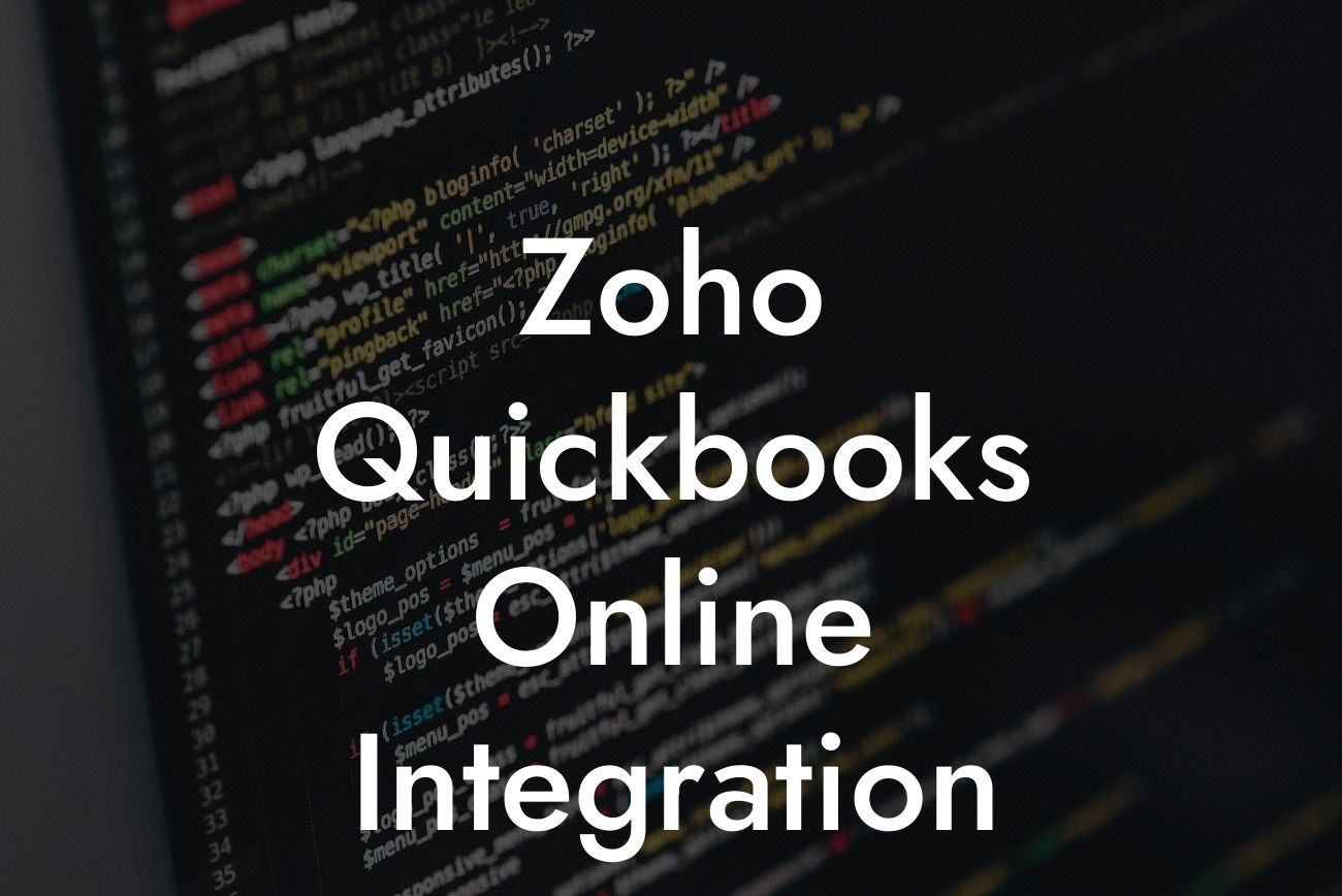 Zoho Quickbooks Online Integration